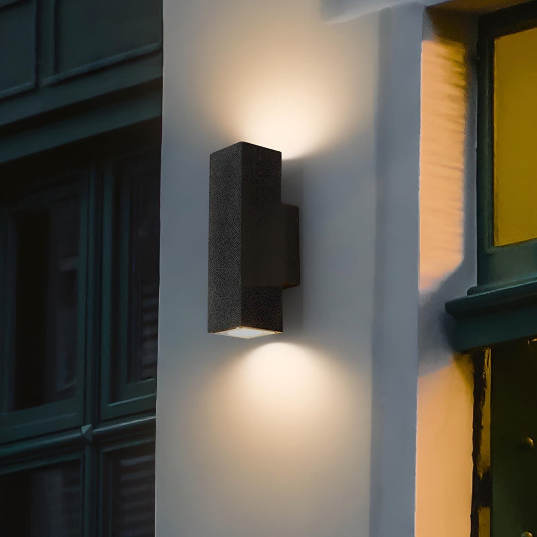 Waterproof Outdoor Cemen Rectangulart Up&Down Exterior Porch LED Wall Lights - Flyachilles