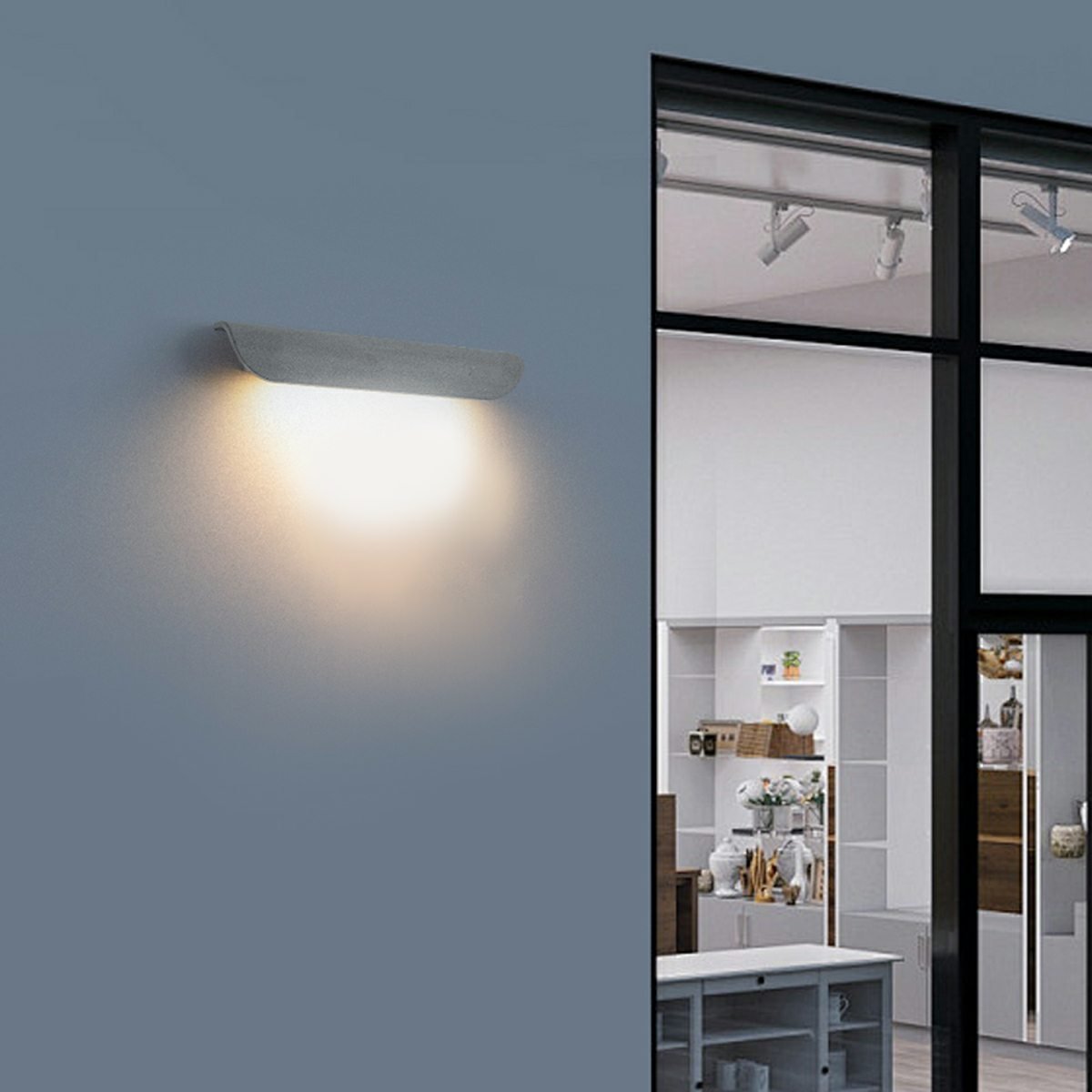 Waterproof Outdoor Cement Curved Tiles LED Porch Wall Lights - Flyachilles