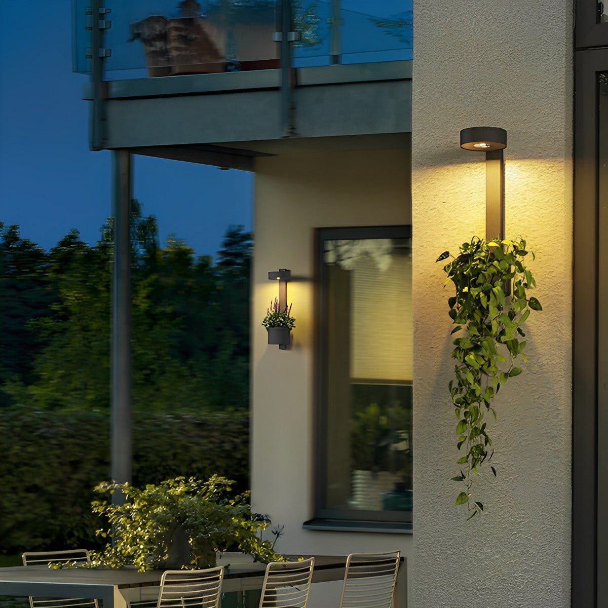 Waterproof Outdoor LED Porch Wall Lights Plant Pot - Flyachilles