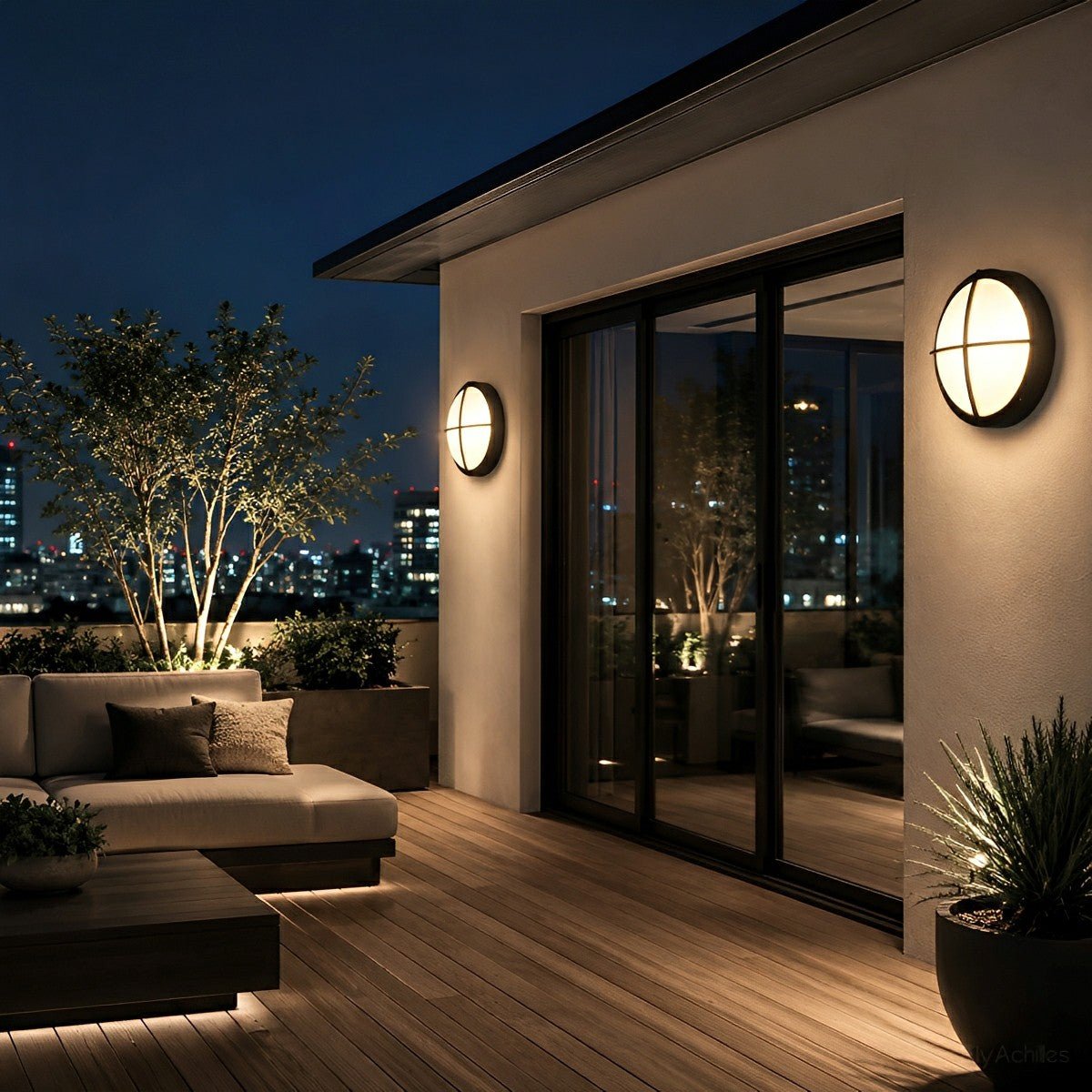 Waterproof Outdoor LED Round Porch Light Exterior Wall Lights - Flyachilles