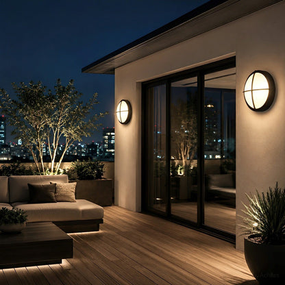 Waterproof Outdoor LED Round Porch Light Exterior Wall Lights - Flyachilles
