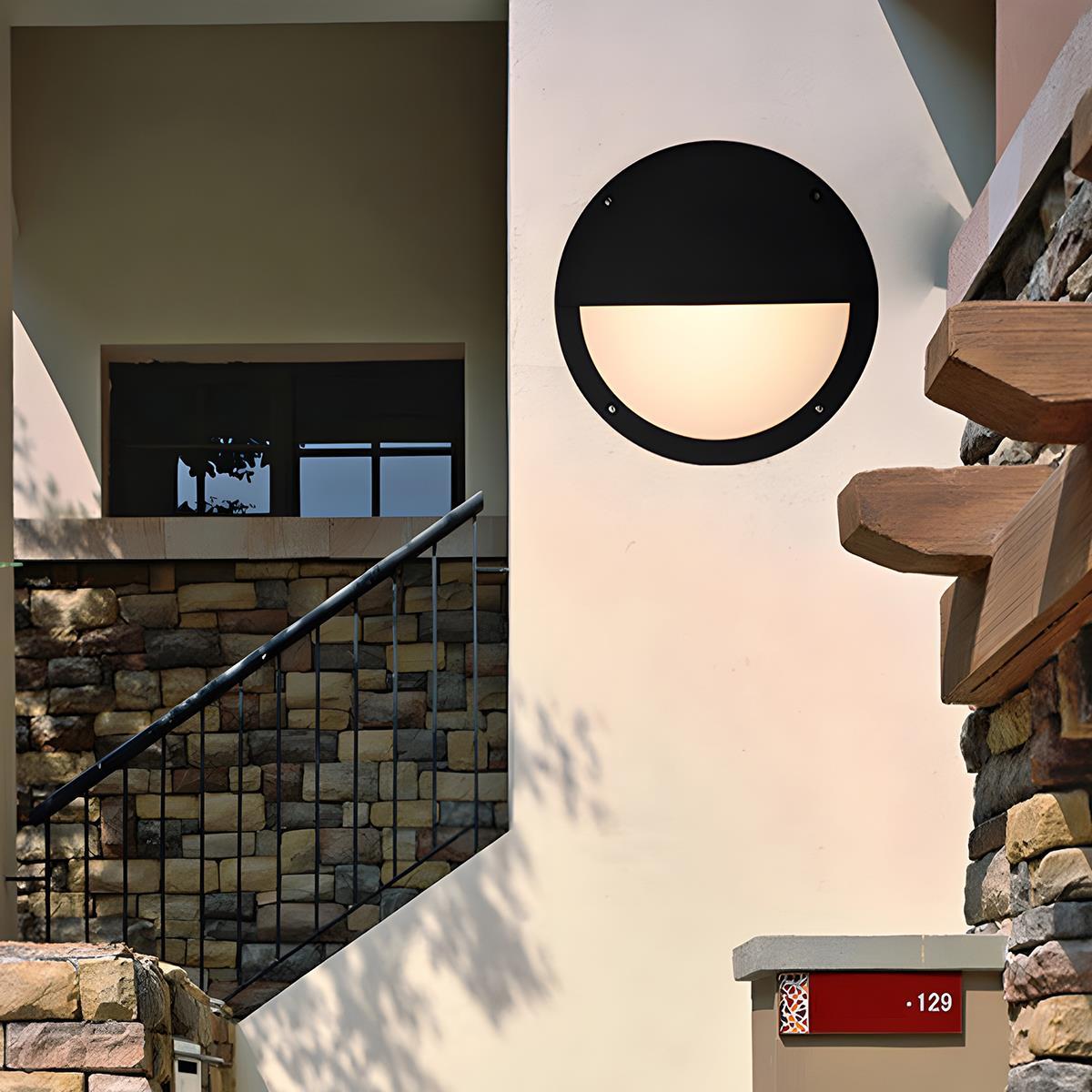 Waterproof Outdoor LED Round Porch Light Exterior Wall Lights - Flyachilles