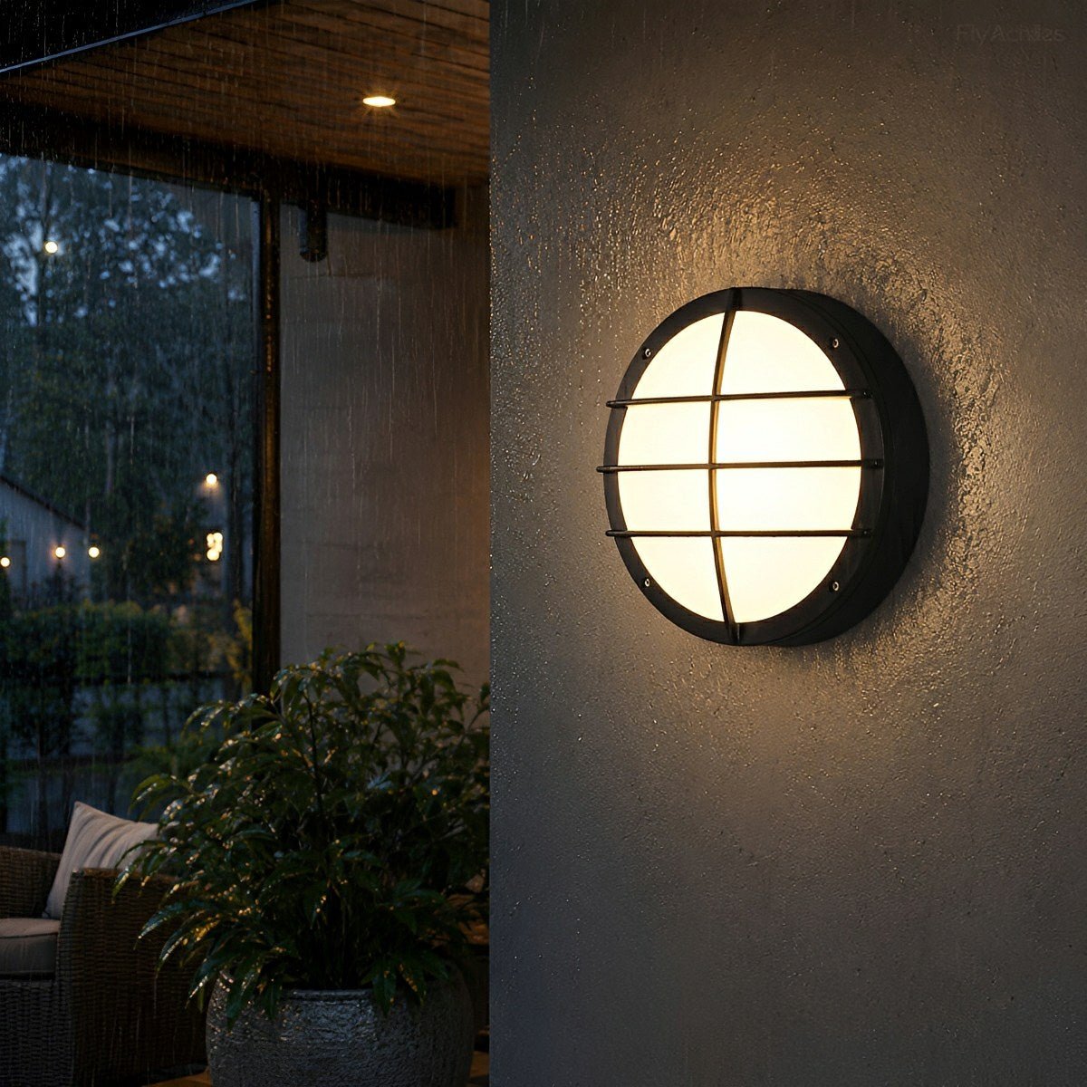 Waterproof Outdoor LED Round Porch Light Exterior Wall Lights - Flyachilles