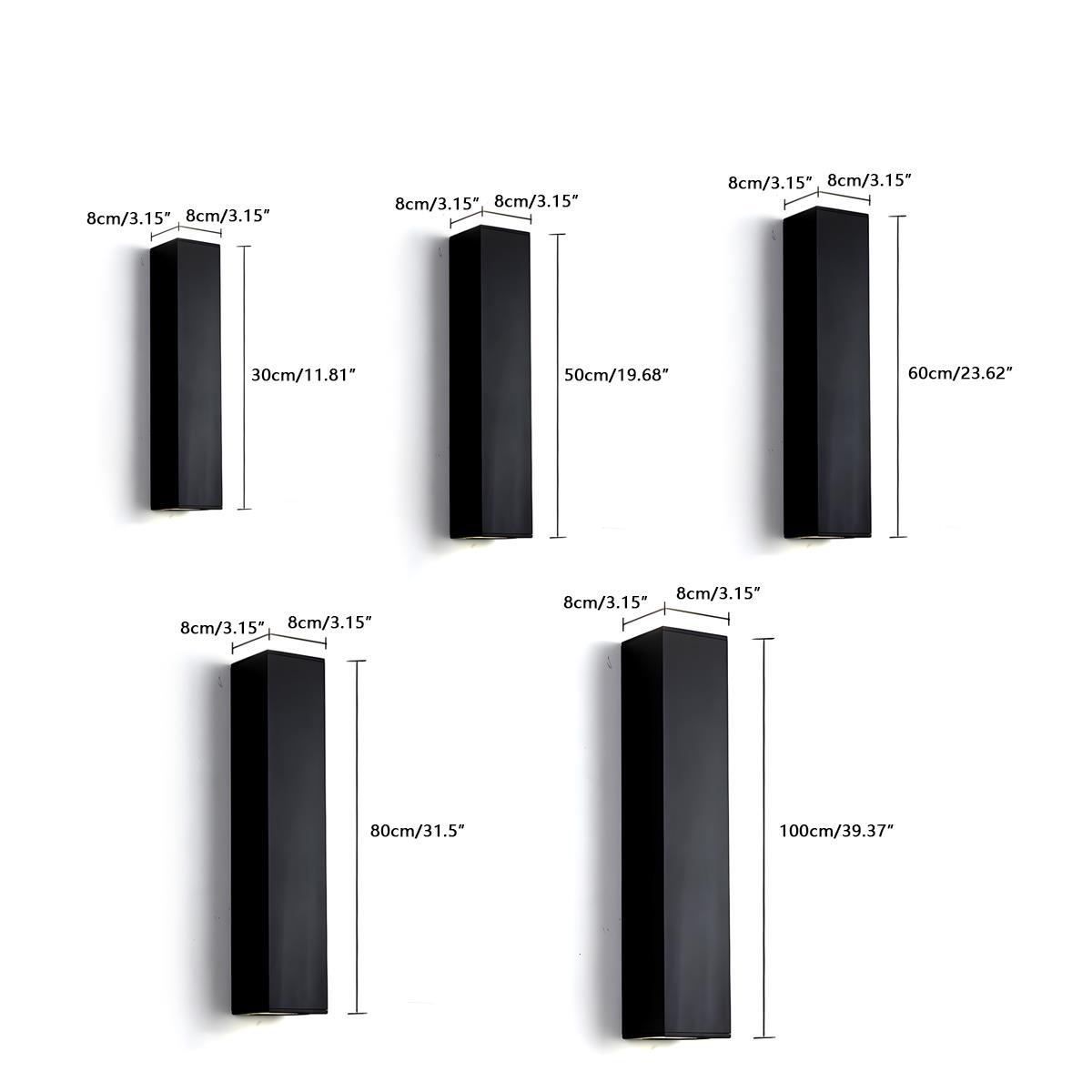 Waterproof Outdoor Rectangular Up and Down Dimmable Exterior Wall Lights - Flyachilles