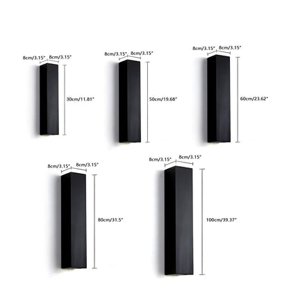 Waterproof Outdoor Rectangular Up and Down Dimmable Exterior Wall Lights - Flyachilles