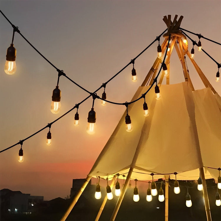 Waterproof Plug In LED Outdoor String Lights Garden Hanging Light - Flyachilles