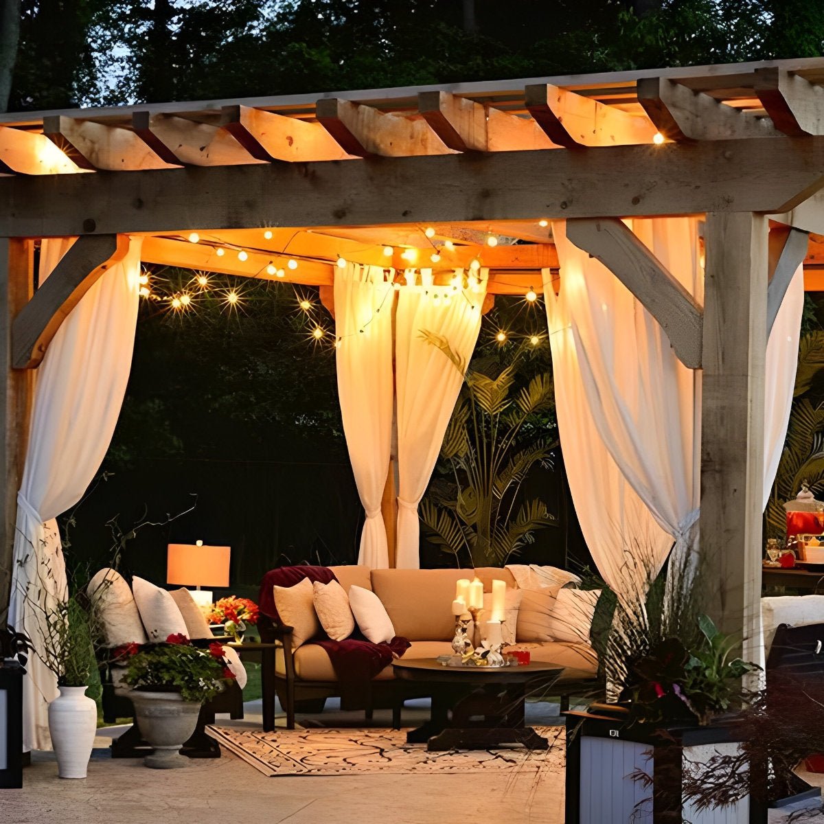 Waterproof Plug In LED Outdoor String Lights Garden Hanging Light - Flyachilles