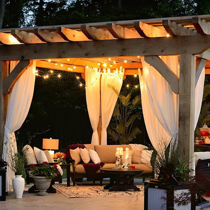 Waterproof Plug In LED Outdoor String Lights Garden Hanging Light - Flyachilles