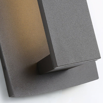 Waterproof Rectangle Black LED Outdoor Wall Sconces - Flyachilles