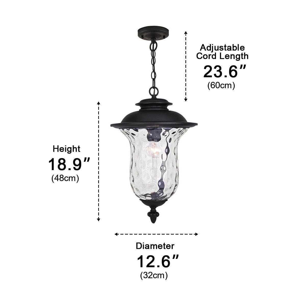 Waterproof Rustic Outdoor Hanging Lantern Pendant Lights - Flyachilles