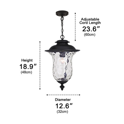 Waterproof Rustic Outdoor Hanging Lantern Pendant Lights - Flyachilles