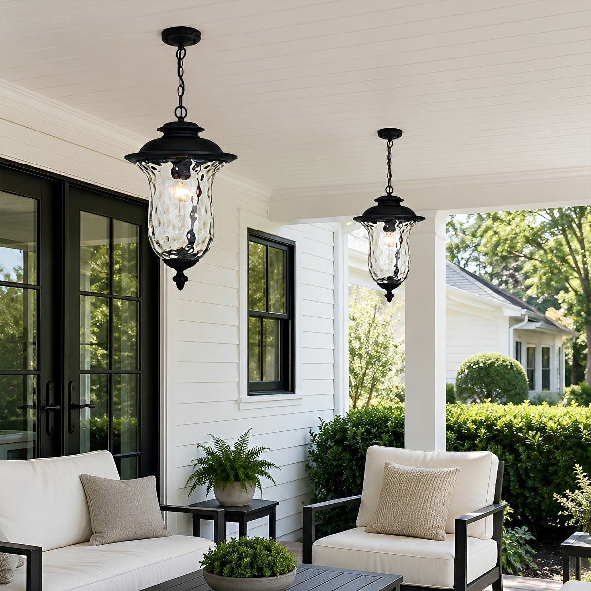 Waterproof Rustic Outdoor Hanging Lantern Pendant Lights - Flyachilles
