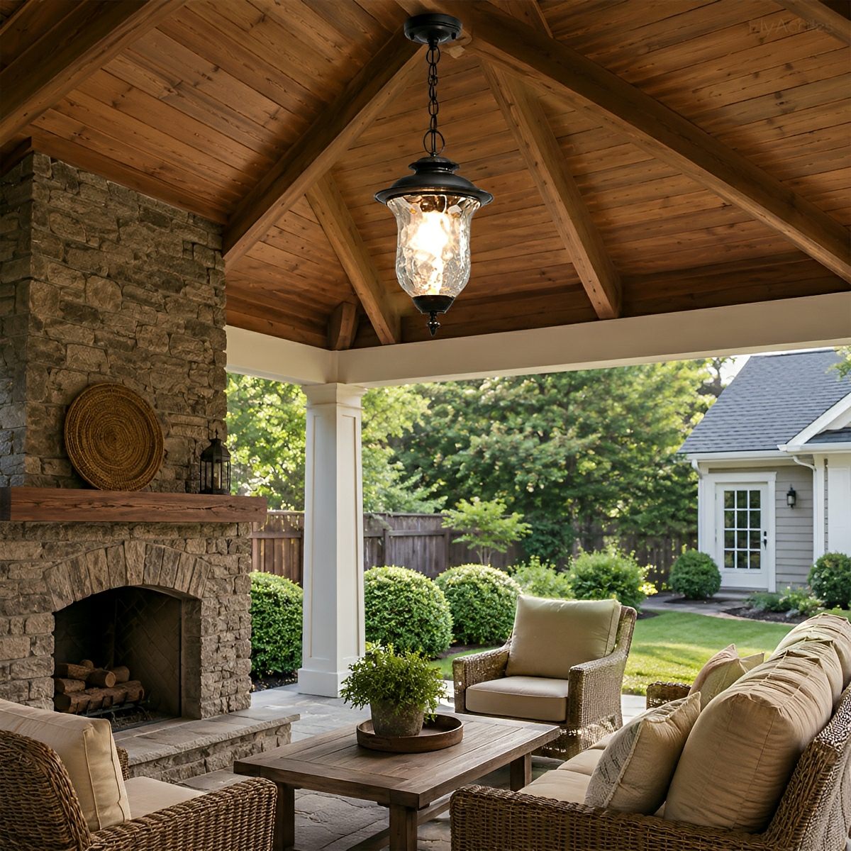 Waterproof Rustic Outdoor Hanging Lantern Pendant Lights - Flyachilles