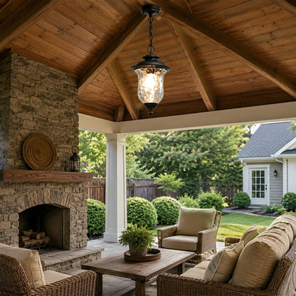 Waterproof Rustic Outdoor Hanging Lantern Pendant Lights - Flyachilles