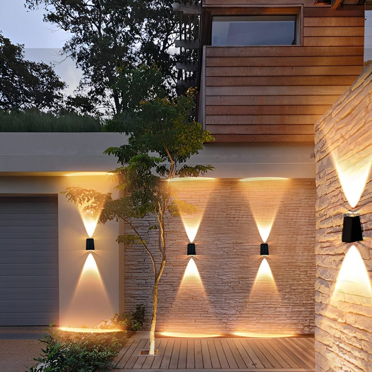 Waterproof Solar Aircraft Outdoor Up and Down Exterior Wall Washer Lights - Flyachilles