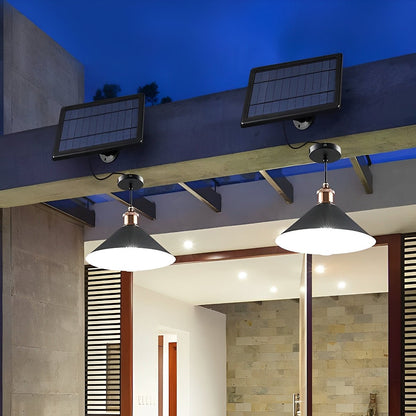 Waterproof Solar Classic Conical Shade LED Pendant Light Hanging Lights - Flyachilles