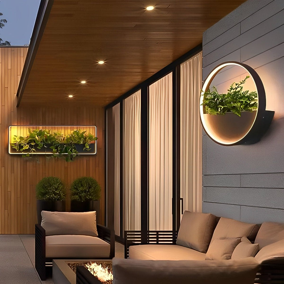 Waterproof Solar LED Outdoor Wall Light Plants Pot - Flyachilles