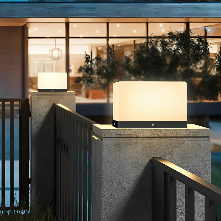 Waterproof Solar Modern Square LED Outdoor Post Lights - Flyachilles