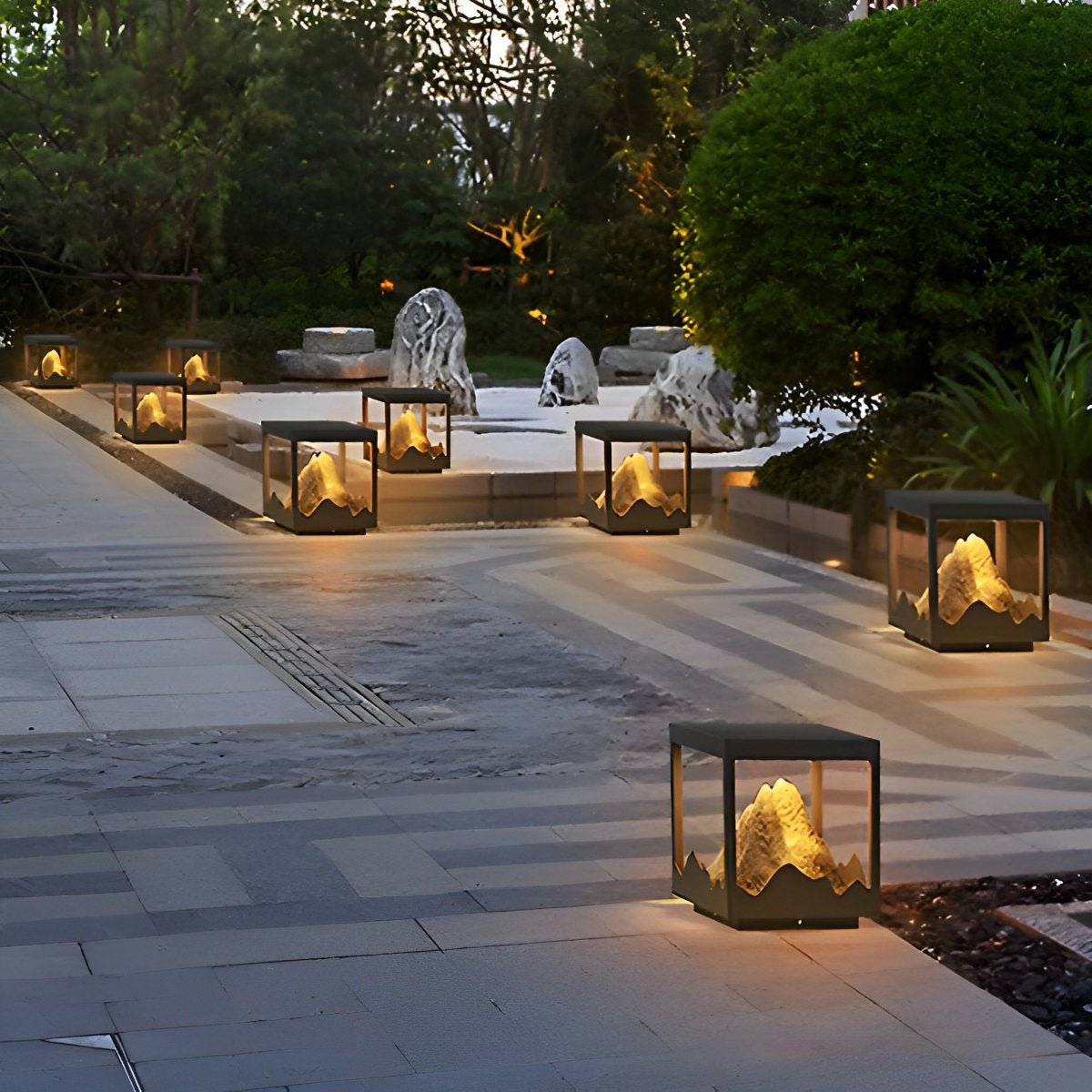 Waterproof Solar Mountain Outdoor Post Cap Light Landscape Lighting - Flyachilles