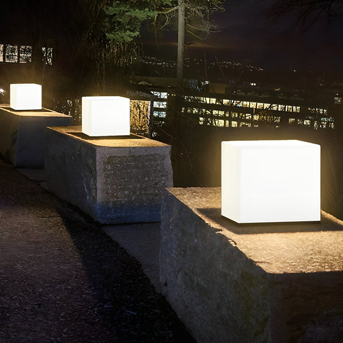 Waterproof Solar Outdoor Square Acrylic Ice Cubes Light - Flyachilles