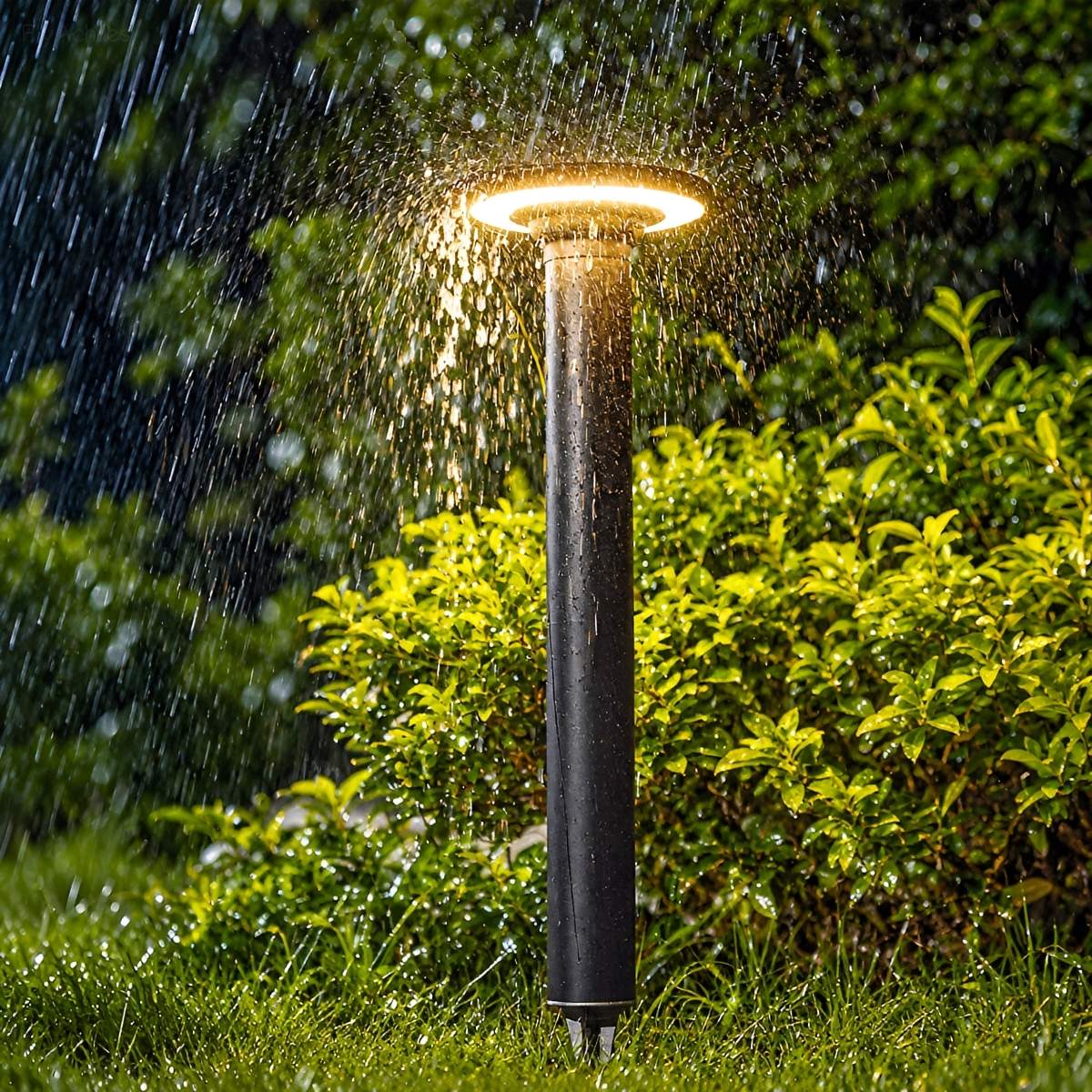 Waterproof Solar Round UFO Shaped LED Path Lights Outdoor Lawn Lights - Flyachilles