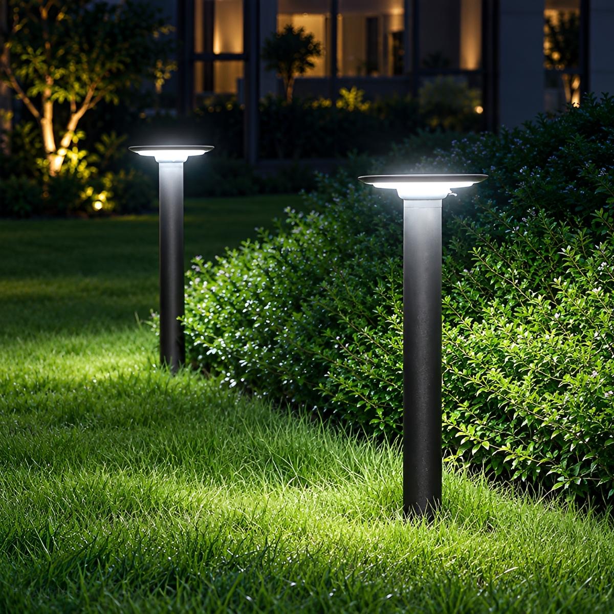 Waterproof Solar Round UFO Shaped LED Path Lights Outdoor Lawn Lights - Flyachilles
