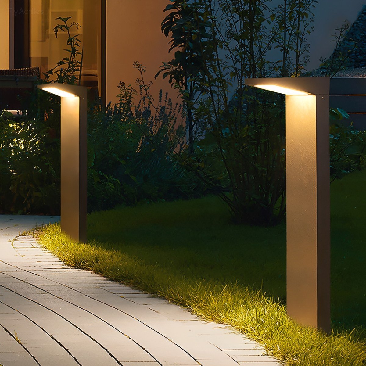 Waterproof Solar Side Standing LED Outdoor Post Lights Pathway Lights - Flyachilles