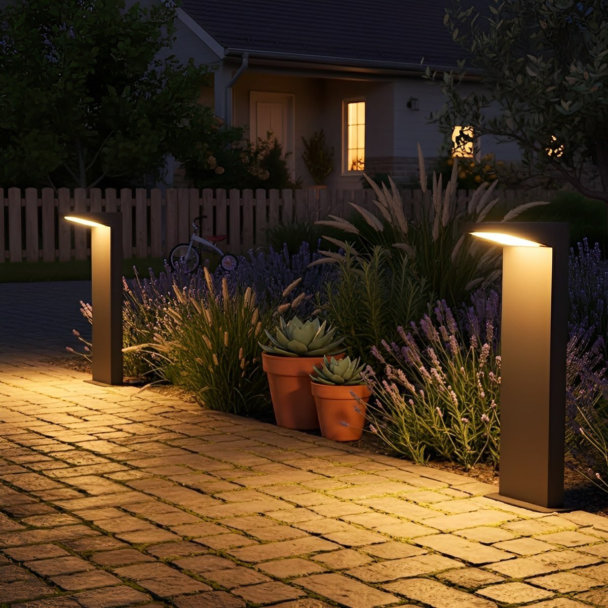 Waterproof Solar Side Standing LED Outdoor Post Lights Pathway Lights - Flyachilles