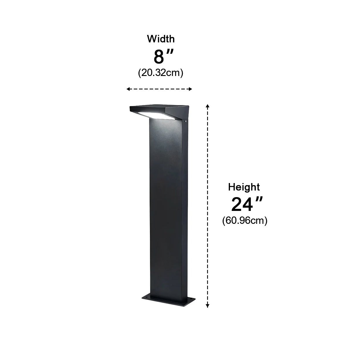 Waterproof Solar Side Standing LED Outdoor Post Lights Pathway Lights - Flyachilles