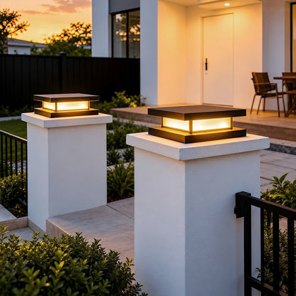Waterproof Square Stainless Steel LED Outdoor Post Cap Light - Flyachilles