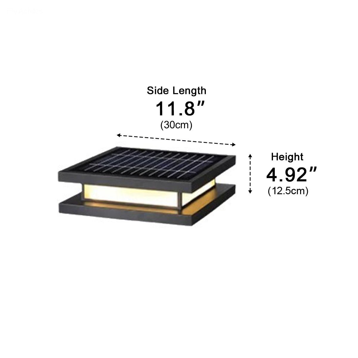 Waterproof Square Stainless Steel LED Outdoor Post Cap Light - Flyachilles