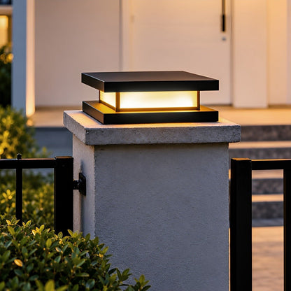 Waterproof Square Stainless Steel LED Outdoor Post Cap Light - Flyachilles