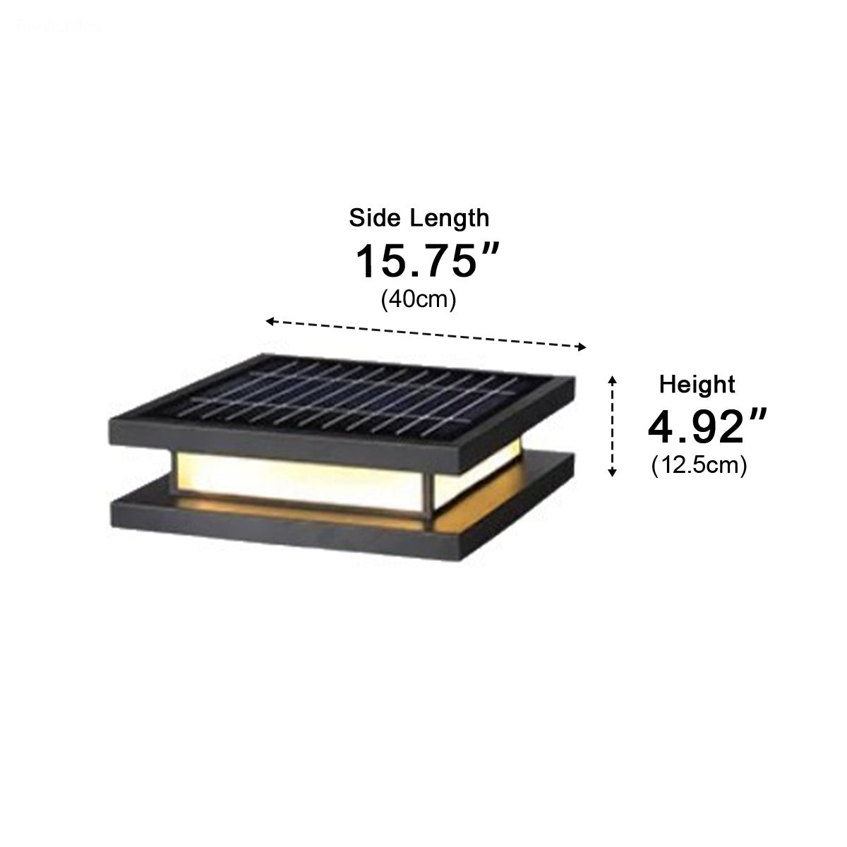 Waterproof Square Stainless Steel LED Outdoor Post Cap Light - Flyachilles