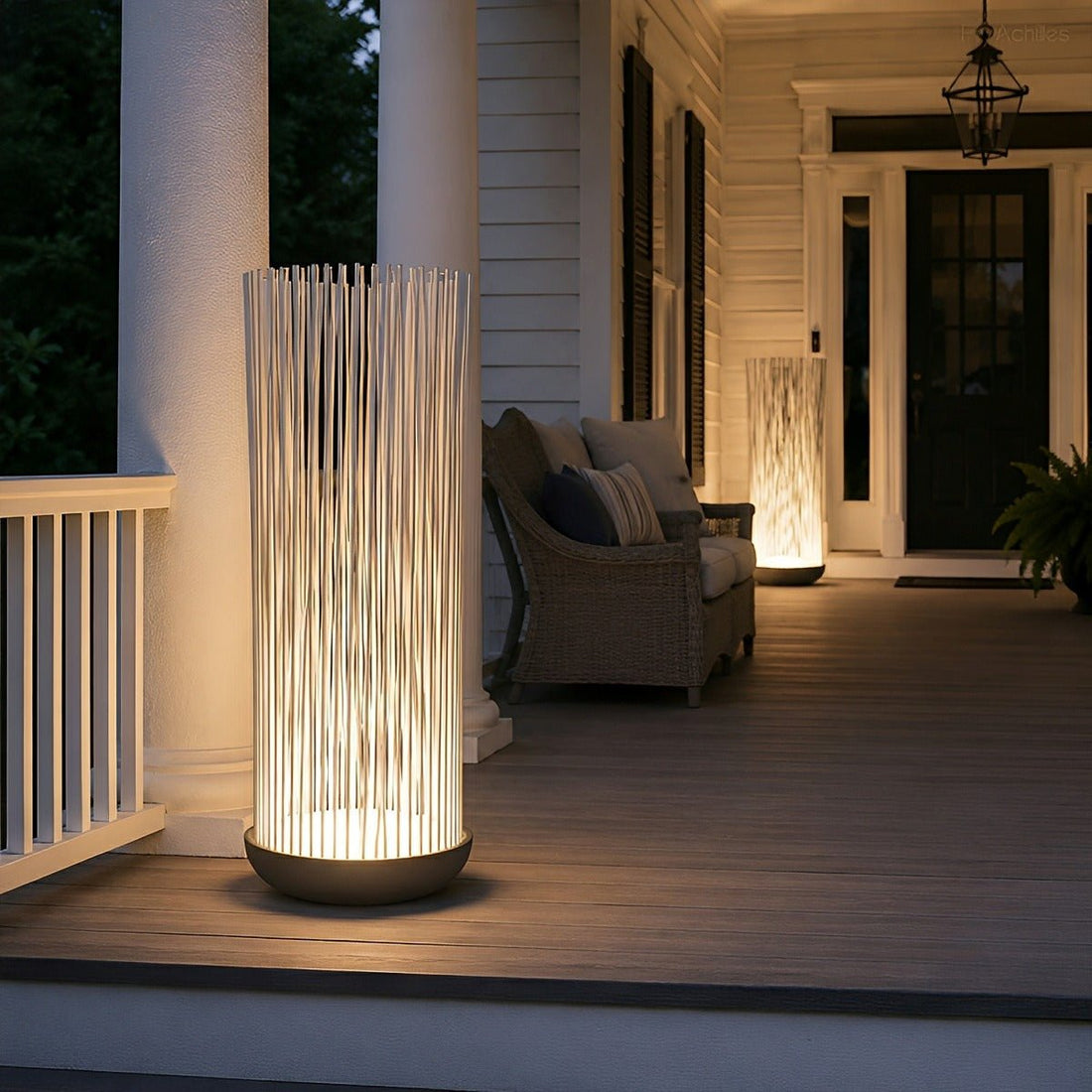 Waterproof Stainless Steel Fiber Optics Fishtail Linear LED Floor Lamp Landscape Light - Flyachilles