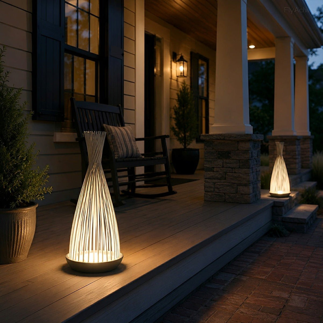 Waterproof Stainless Steel Fiber Optics Fishtail Linear LED Floor Lamp Landscape Light - Flyachilles