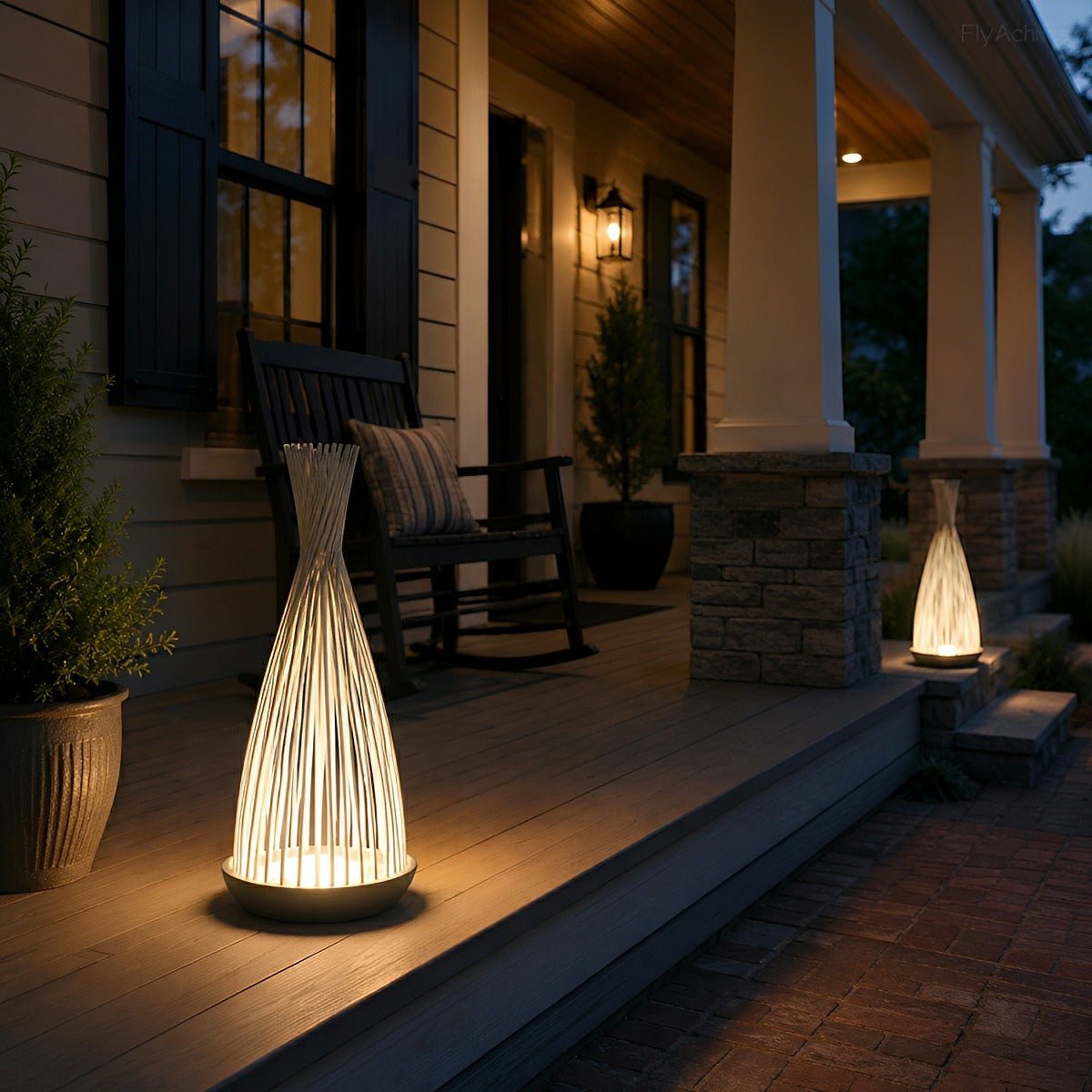 Waterproof Stainless Steel Fiber Optics Fishtail Linear LED Floor Lamp Landscape Light - Flyachilles