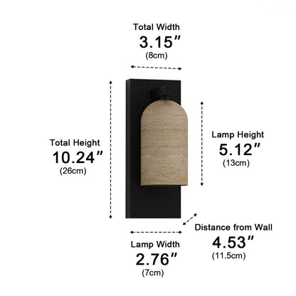 Waterproof Vintage Coastal Cylinder Stone LED Outdoor Wall Light - Flyachilles