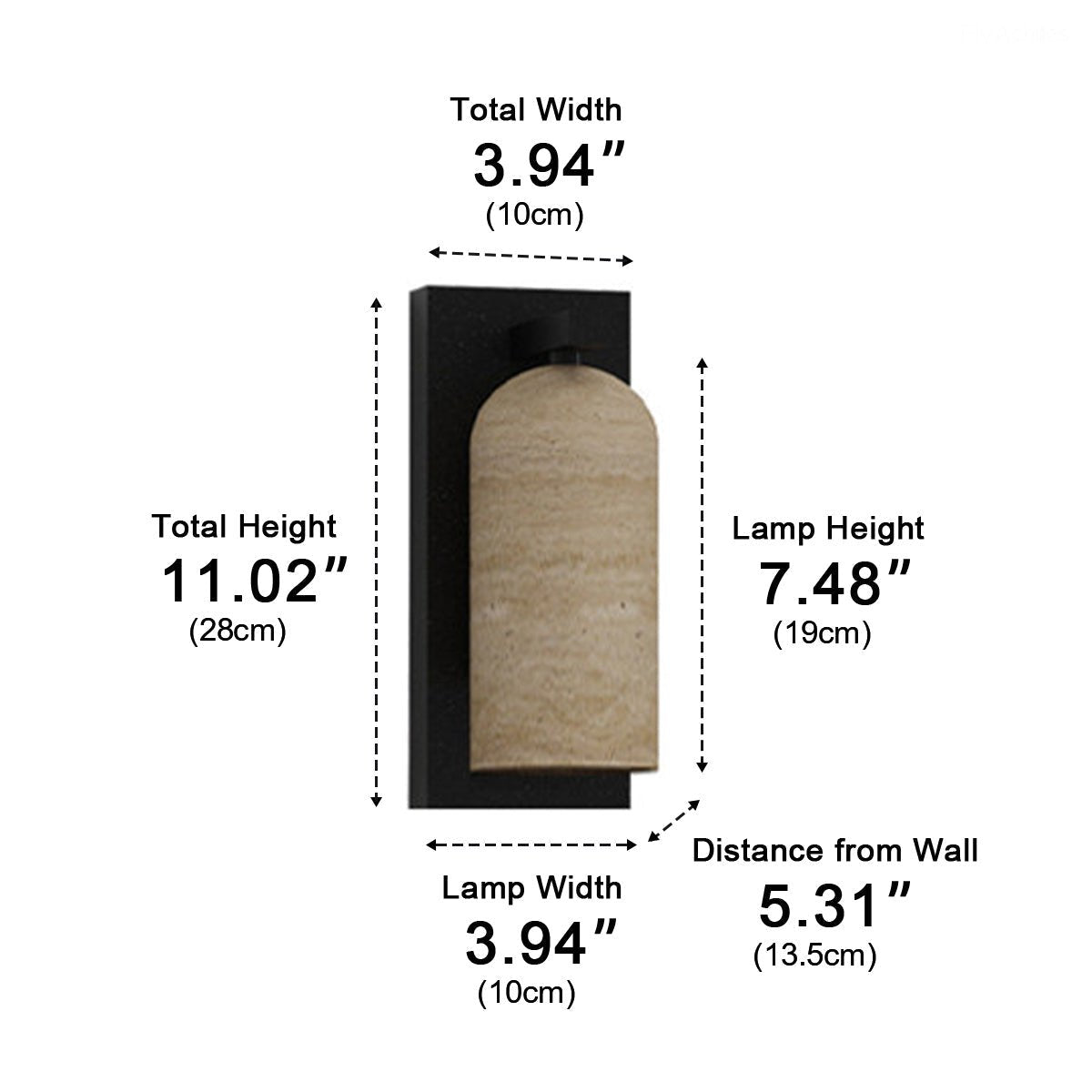 Waterproof Vintage Coastal Cylinder Stone LED Outdoor Wall Light - Flyachilles