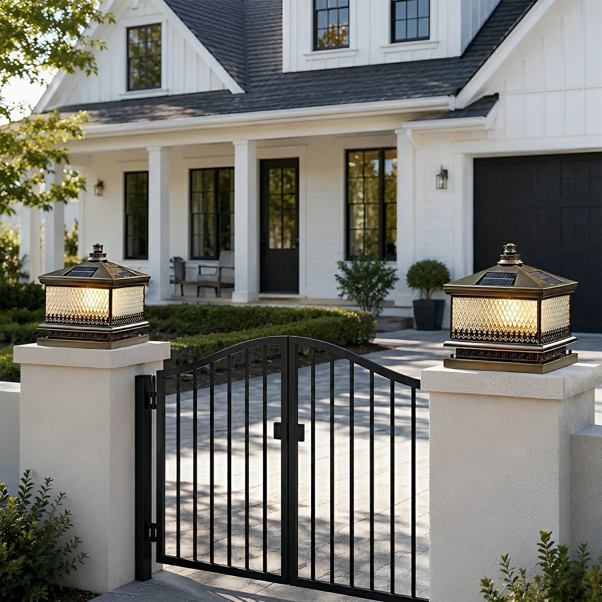 Waterproof Vintage Copper Tower LED Outdoor Post Lights - Flyachilles