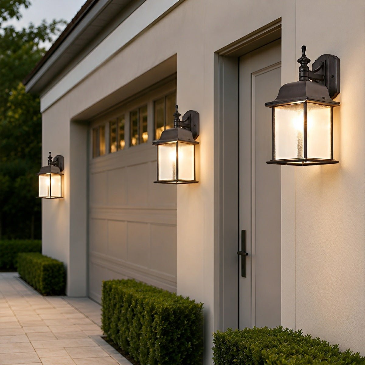 Waterproof Vintage Farmhouse Lantern Outdoor LED Porch Wall Lights - Flyachilles