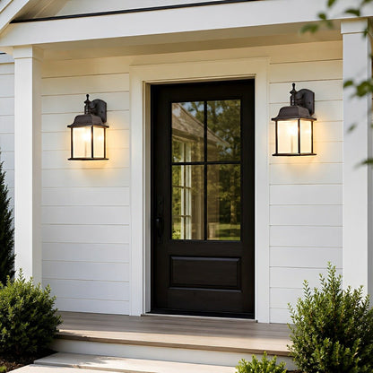 Waterproof Vintage Farmhouse Lantern Outdoor LED Porch Wall Lights - Flyachilles
