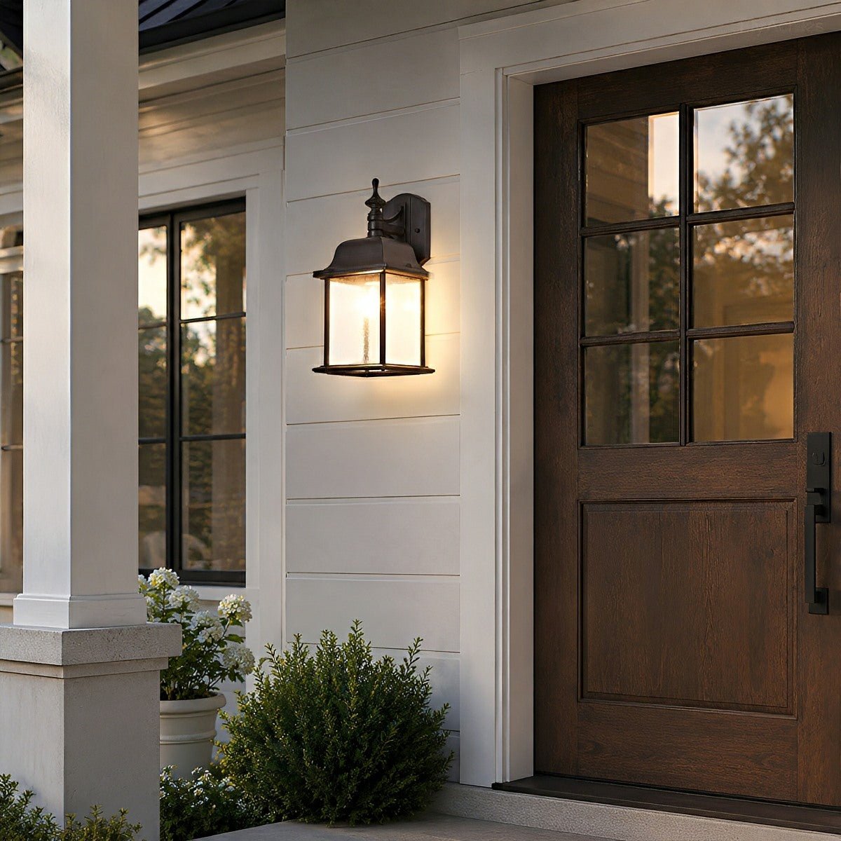 Waterproof Vintage Farmhouse Lantern Outdoor LED Porch Wall Lights - Flyachilles