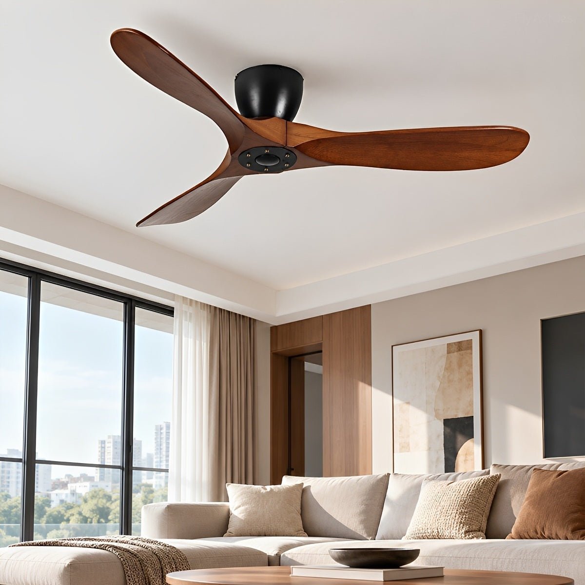 Waterproof Wood DC Motor Outdoor Ceiling Fan - Flyachilles