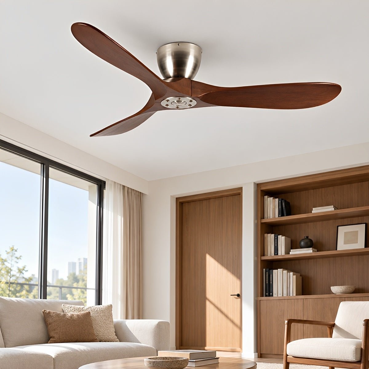 Waterproof Wood DC Motor Outdoor Ceiling Fan - Flyachilles