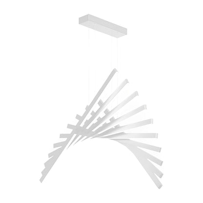 Waves Fishbone Fish Skeleton Strip Stepless Dimming LED Nordic Chandelier Pendant Light - Flyachilles