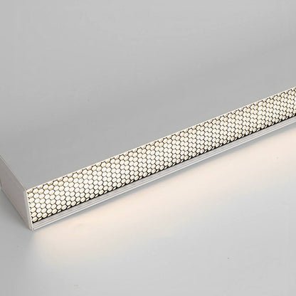White Modern Minimalist Linear LED Long Strip Office Ceiling Pendant Lights - Flyachilles
