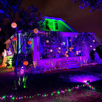 WIFI Smart Halloween Waterproof RGBCW Flood Lights Outdoor Ambient Lighting - Flyachilles
