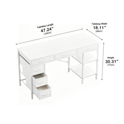 Wood Desk Office With Drawers - Flyachilles