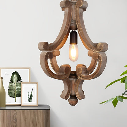 Wood Vintage Rustic Industrial Pendant Light - Flyachilles