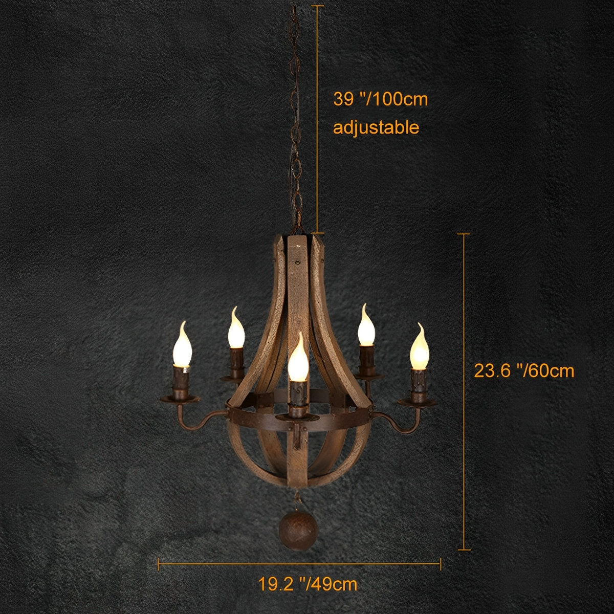 Wood Vintage Rustic Pendant Light LOFT Creative Light - Flyachilles